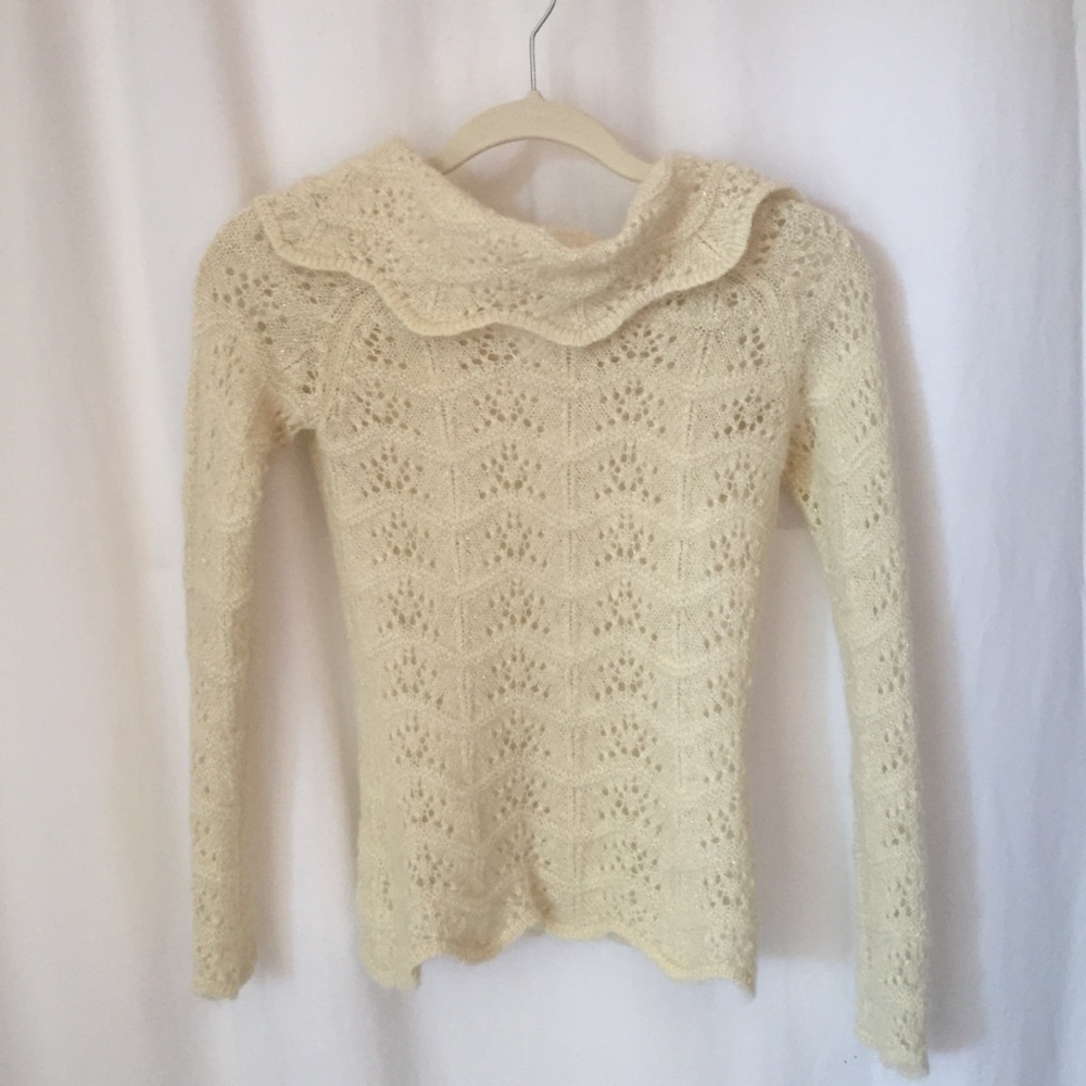 Ann Taylor sz S Small Petite Cowl  neck long sleev